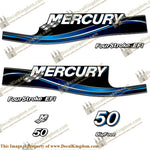 Mercury 50hp Four Stroke EFI Decals (Blue) - 2005
