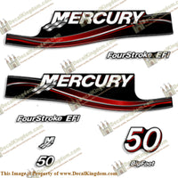 Mercury 50hp Four Stroke EFI Decals (Red) - 2005
