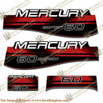 Mercury 60hp Decals - Red