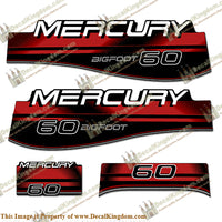 Mercury 60hp Decals - Red