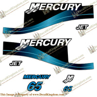 Mercury 65hp "Jet Drive" Two Stroke Decals (Blue)