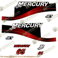 Mercury 65hp "Jet Drive" Two Stroke Decals (Red)