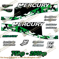 Mercury 75hp - 250hp Decals - Green Camo