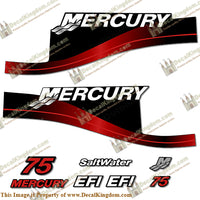 Mercury 75hp EFI Decal Kit (Red)
