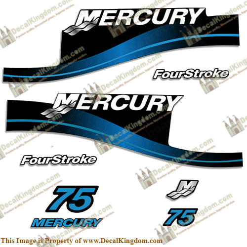 Mercury 75hp Four Stroke Decal Kit (Blue)