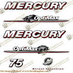 Mercury 75hp "Optimax" Decals - 2007-2012