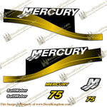 Mercury 75hp Saltwater Series Decal Kit - Yellow