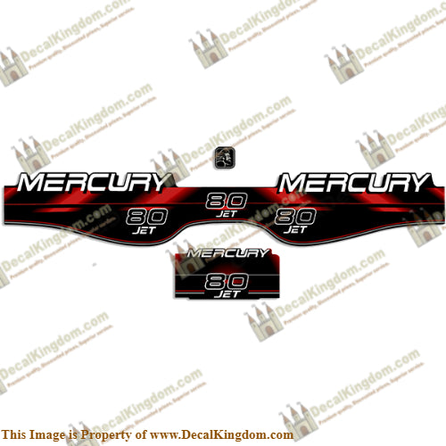 Mercury 80hp JET Decal Kit - 1994 - 1998