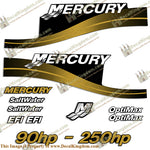 Mercury 90hp - 250hp Decals - Custom Color Gold
