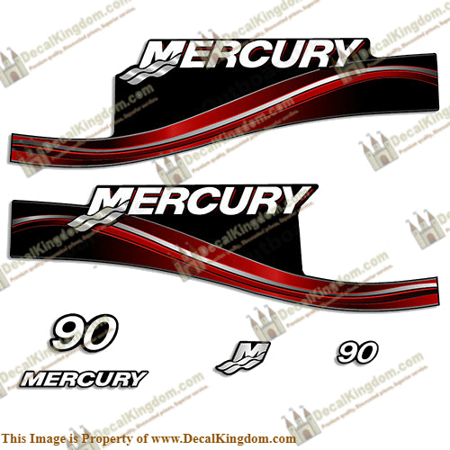 Mercury 90hp ELPTO Decal Kit - 2005 (Red)