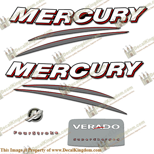 Mercury Verado 135-175 Decal Kit - Curved