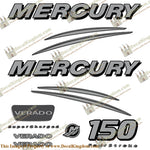 Mercury Verado 150hp Decal Kit - Silver
