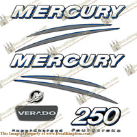 Mercury Verado 250hp Decal Kit - Blue