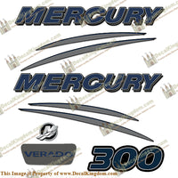 Mercury Verado 300hp Decal Kit - Navy/Charcoal