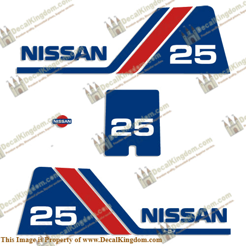 Nissan 25hp Decal Kit - 1984 - 1995