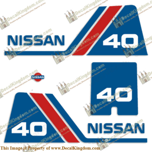 Nissan 40hp Decal Kit - 1984 - 1995