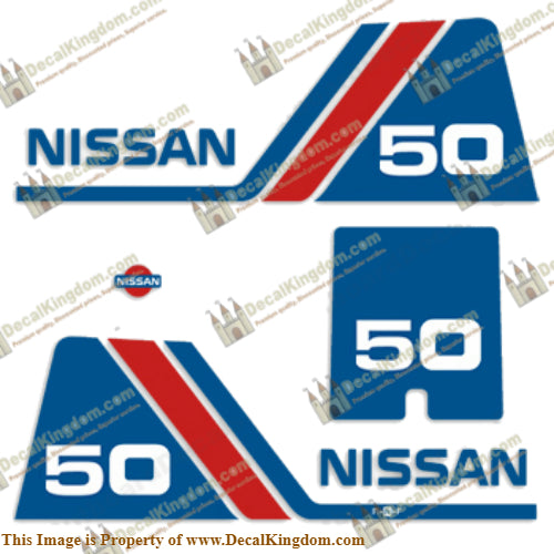 Nissan 50hp Decal Kit - 1984 - 1995