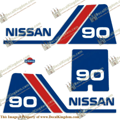 Nissan 90hp Decal Kit - 1984 - 1995