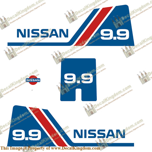 Nissan 9.9hp Decal Kit - 1984 - 1995