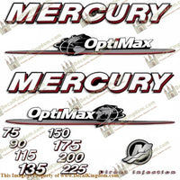 Mercury 75-225hp "Optimax" Decals 2007 - 2012 - Boat Decals from DecalKingdom Mercury 75-225hp "Optimax" Decals 2007 - 2012 outboard decal Mercury 75-225hp "Optimax" Decals 2007 - 2012 vintage decals