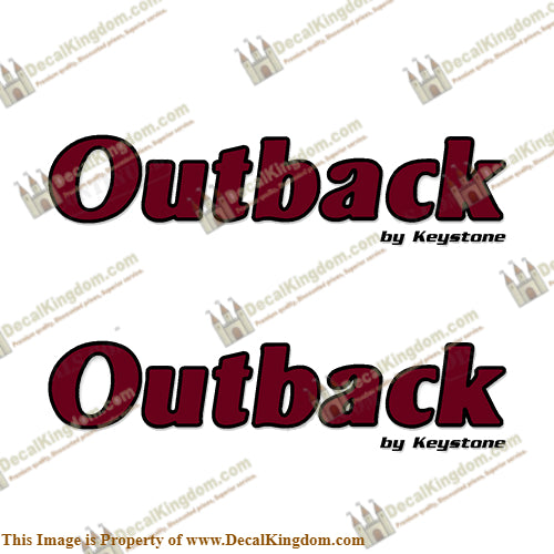 Outback by Keystone RV Decals (Set of 2) - 2 Color