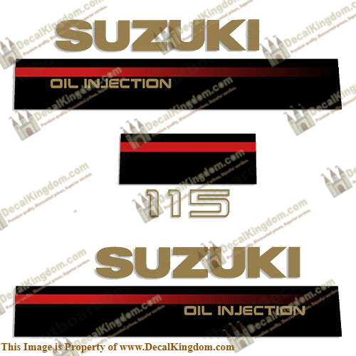 Suzuki 115hp 2-Stroke Decal Kit - 1995 - 1997