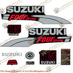 Suzuki 115hp DF115 Decal Kit - 2003 - 2009