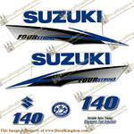 Suzuki 140hp 4-Stroke Decals (Dark Blue) 2010 - 2013