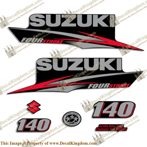 Suzuki 140hp DF140 Four Stroke Decal Kit - 2010 - 2013