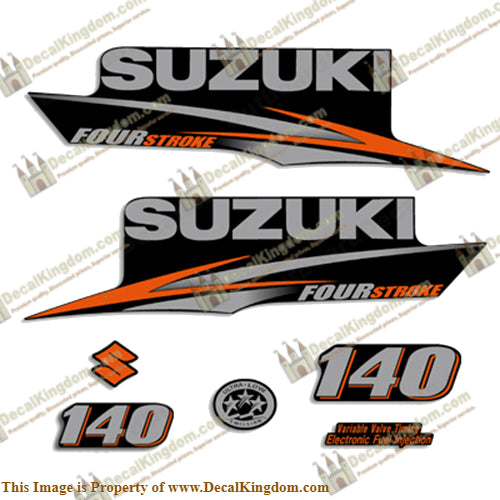 Suzuki 140hp FourStroke Decals (Orange) 2013+