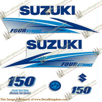 Suzuki 150hp 4-Stroke Decals (Light/Dark Blue) 2010+