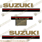 Suzuki 15hp 2-Stroke Decal Kit - 1995 (Fuel Injected)