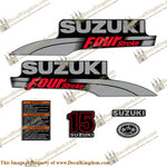 Suzuki 15hp DF15 Decal Kit 2003 - 2009