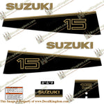 Suzuki 15hp Decal Kit - 1989 - 1992