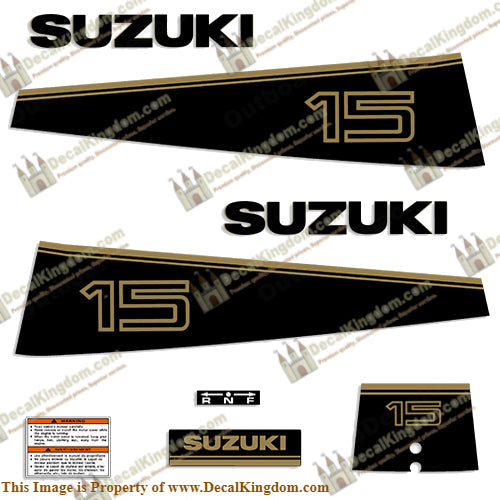 Suzuki 15hp Decal Kit - 1992 - 1994
