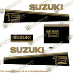 Suzuki 15hp Decal Kit - Late 80's to Early 90's