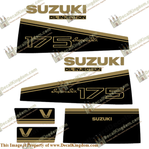 Suzuki 175hp DT175 Decal Kit - 1988