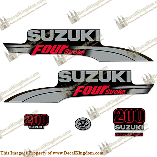 Suzuki 200hp DF200 Decal Kit 2003 - 2009