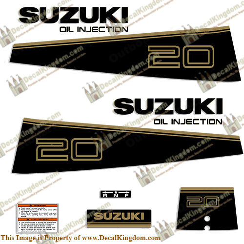 Suzuki 20hp Decal Kit - 1992 - 1994