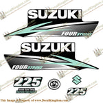 Suzuki 225hp FourStroke Decals (Sea Foam) 2010+