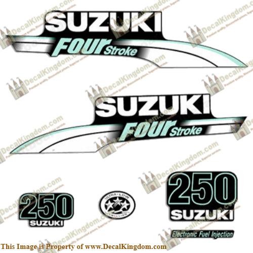 Suzuki 250hp DF250 FourStroke Decal Kit - Pale Green