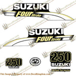 Suzuki 250hp DF250 FourStroke Decal Kit - Pale Yellow