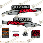 Suzuki 25hp DF25 FourStroke Decal Kit 2003 - 2009