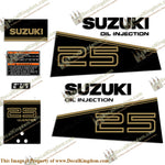 Suzuki 25hp Oil Injection Decal Kit 1993 - 1994
