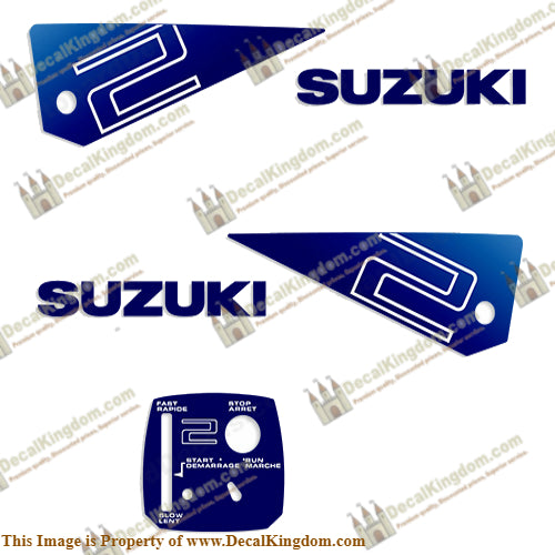 Suzuki 2hp Decal Kit - 1985-1987 (Blue)