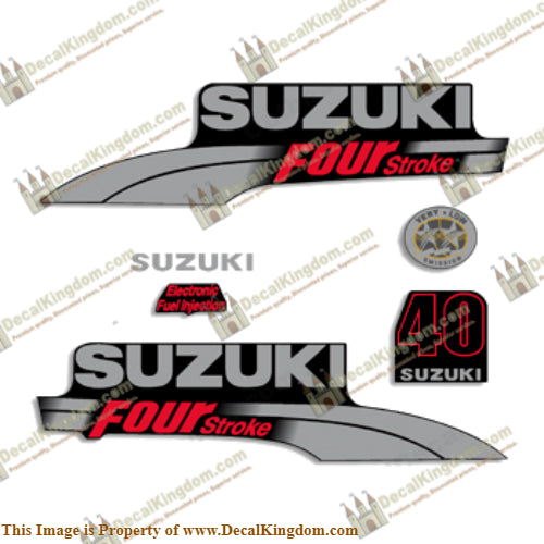Suzuki 40hp DF40 FourStroke Decal Kit 2003 - 2009