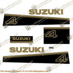 Suzuki 4hp DT4 Decal Kit - Late 80's to Early 90's