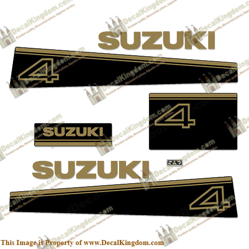 Suzuki 4hp DT4 Decal Kit - Late 80's to Early 90's