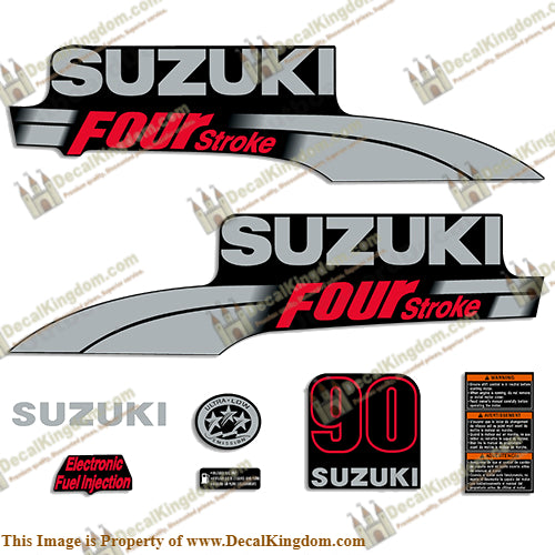 Suzuki 90hp DF90 Decal Kit - 2003 - 2009