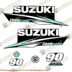 Suzuki 90hp FourStroke Decals (Sea Foam) 2010+